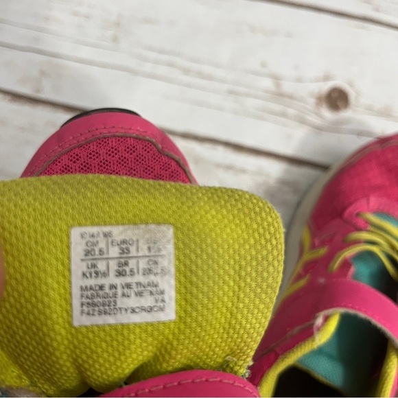 Asics Pink and Yellow Sneakers with Mesh Upper and Cushioned Midsole - Picture 8 of 8